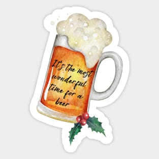 It's the Most Wonderful Time For A Beer Sticker